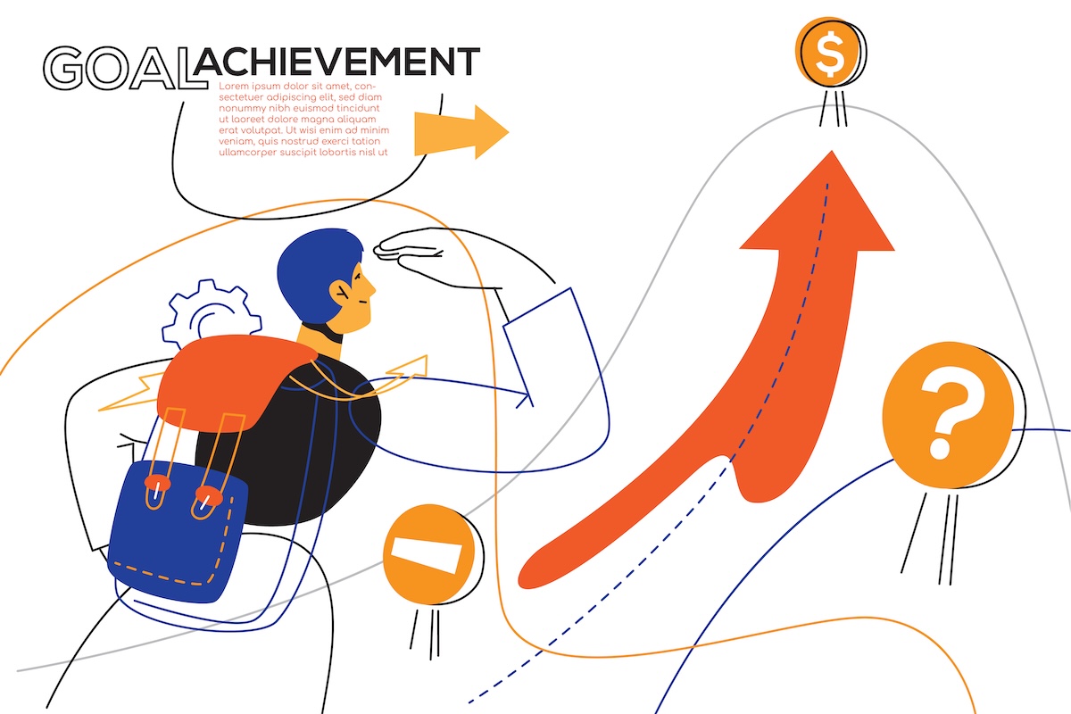 goal achievement illustration